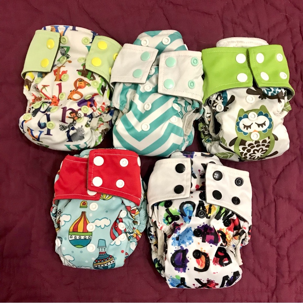 Cloth diaper lot newborn all-in-ones